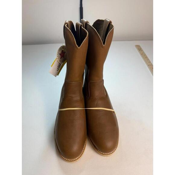 * NEW*Lehigh Leather Steel Toe Work Boots Size 7.5‎ Western Men’s main image 4